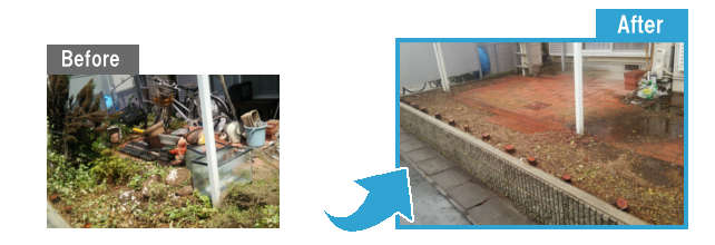 お庭の不用品片付け(岐阜県羽島市)